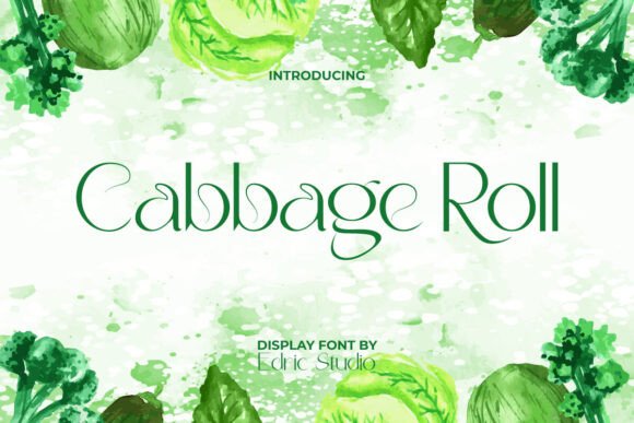 Cabbage Roll: A Modern Serif Display Font for Editorial Design